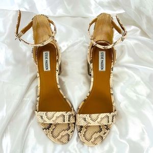 Steve Madden Snakeskin Wedge Heel Sandals